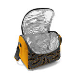 Coral High Kids Koyu Gri Hardal Yarasa Desenli Çekçekli 3'lü Çanta Seti SET0123921