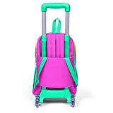 Coral High Kids Pembe Su Yeşili Unicornlu Kız Desenli Çekçekli 3’lü Okul Çanta Seti SET0123933