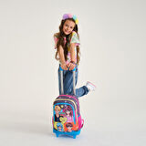 Coral High Kids Gri Mavi Pembe Anime Desenli Çekçekli 3’lü Okul Çanta Seti SET0123937