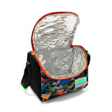 Coral High Kids Siyah Gri Dinozor Desenli Çekçekli 3'lü Çanta Seti SET0123944