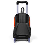 Coral High Kids Gri Turuncu Renk Geçişli Çekçekli 3'lü Çanta Seti SET0123948