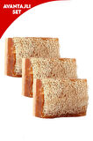 3'lü Lifli Ballı Eşek Sütlü El Yapımı Sabun 3x120 gr - Eşşek Sütlü