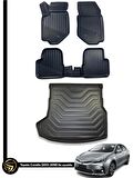 TOYOTA COROLLA 2013-2018 HAVUZLU PASPAS+BAGAJ HAVUZU İKİLİ SET 