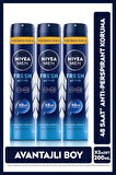 Nivea Men Fresh Active 48 Saat Erkek Sprey Deodorant 3 x 200 ML