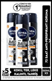 Nivea Men Erkek Sprey Deodorant Black&White Invisible Güçlü Etki 150 ml x3 Adet