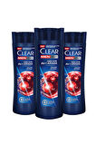 Clear Men Kepeğe Karşı Etkili Şampuan Hızlı Stil 2'si 1 Arada Kolay Şekil Alan Saçlar 350 ml x3
