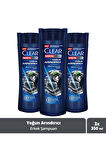 Clear Men Yoğun Arındırıcı Kömür Kepeğe Karşı Etkili Şampuan 350 ml 3 adet