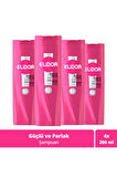 Elidor Saç Bakım Şampuanı Güçlü ve Parlak 200 ml x4