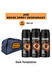 Axe Erkek Sprey Deodorant Seti Dark Temptation + Leather & Cookies 150 ml x2