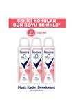 Rexona Kadın Sprey Deodorant Musk %0 Alüminyum 150 ml x3