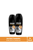 Axe Erkek Roll On Deodorant Dark Temptation 48 Saat Etkileyici Koku 50 ml x2