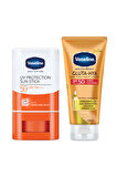 Vaseline Günlük Güneş Koruyucu Stick SPF 50+ 15 g + Gluta-Hya SPF 50 Losyon 150 ml