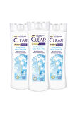 Clear Women Kepeğe Karşı Etkili Saç Bakım Şampuanı Hyaluron Nem Terapisi 350 ml x3