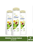 Dove Şampuan Dökülme Karşıtı Bakım Avokado Özü 400 ml x3