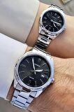 Casio CSISTE54 Rakamları ve Kordonu Gümüş Renk Hediye Paketli Sevgili Çift Kol Saati
