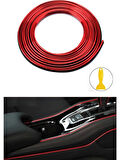 safestore Kırmızı Trim Fitil Yeni Nesil Araç Içi Ip Şerit Balık Sırtı Nikelajlı 5 Metre
