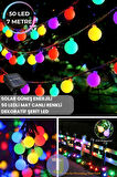 Technojet 50 Led 8m Solar Led RGB Işık Güneş Enerjili Bahçe Teras Balkon Ağaç Lambası Aydınlatma