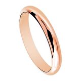 3mm Rose Düz Bombe Klasik Alyans