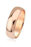 7mm Rose Düz Bombe Klasik Alyans