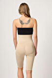Kadın Ten Uzun Paça Seamless Double Boxer Korse 