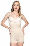 Kadın Ten Dikişsiz Göğsü Açık Kısa Paçalı Boy Lohusa Korse