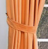 Massarelli Fon Perde Turuncu Pilesiz