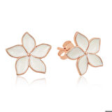 ​Gümüş Yasemin Çiçeği Çivili Küpe