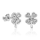 Gümüş Yonca Kadın Küpe