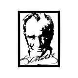 Atatürk İmzalı Metal Duvar Tablosu Dekoratif Süs 35*50 CM