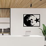 Atatürk Ay Yıldız Dekoratif Metal Tablo 40*25 CM