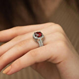 Gümüş Baget Yuvarlak Kadın Yüzük