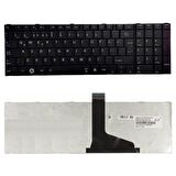 Toshiba Satellite C855-28H, C855-28W Uyumlu Klavye Tuş Takımı Siyah Çerçevesiz Tip