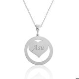 Gümüş Aşk Çemberi İsimli Kadın Kolye