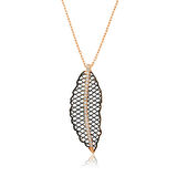 Gümüş Rose Yaprak Kadın Kolye