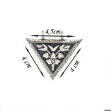 Gümüş Üçgen İçi Açılabilen Çiçek Muskalık Kolye