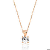 ​Gümüş Rose Tek Taş Kolye