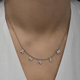 ​Gümüş Annem Yazılı Kadın Kolye