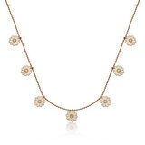 Gümüş Rose Papatya Şans Kadın Kolye