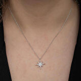 Gümüş Kutup Yıldızı Kadın Kolye