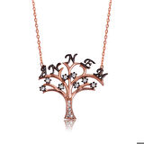 Gümüş Annem Yazılı Hayat Ağacı Kadın Kolye