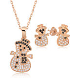 Gümüş Kardan Adam Kadın Set