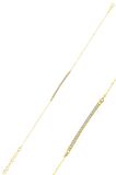 Gümüş altın yaldızlı Zirkon Taşlı çubuk Gümüş Bileklik SGTL10092GOLD