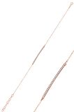 Çubuk Model Zirkon Taşlı Rose Kaplama Gümüş Bileklik SGTL10092ROSE