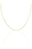 Gümüş altın rengi 45 cm figaro zincir SGTL10102GOLD