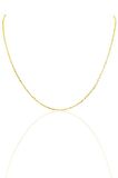 Gümüş altın rengi  60 cm figaro zincir SGTL10103GOLD