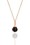Gümüş Lotus çiçeği modeli onix renkli taşlı üçlü set