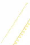 Gümüş altın yaldızlı pullu halhal SGTL10543GOLD