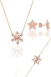 Gümüş rose kartanesi modeli üçlü set