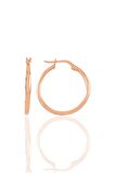 Gümüş rose 23 mm şarnel halka küpe