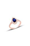 Gümüş rose safir taşlı damla modeli üçlü set